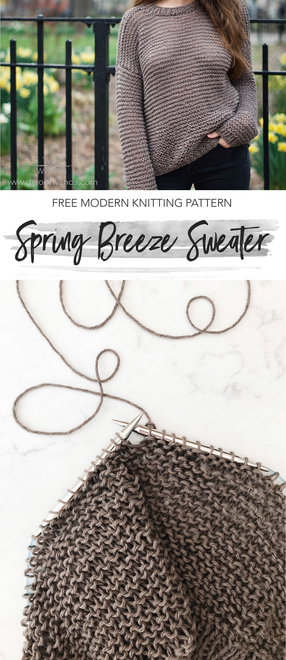 Spring Breeze Sweater FREE Knitting Pattern — Two of Wands